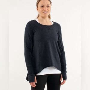 Lululemon Tea Lounge Pullover- Heathered Deep Navy/ Size 4